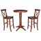 International Concepts Round 30 in Rd Pedestals Bar Height Table, 2 Bar Height Stools, Espresso, 30 in W, 30 in L, Wood K581-30RT-27B-S6133-2 - alternate 2
